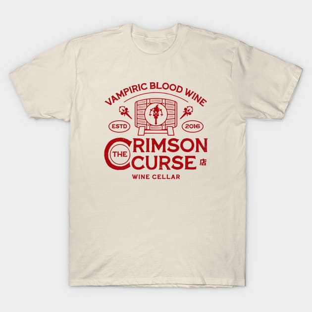 Crimson Curse Wine Cellar T-Shirt by Lagelantee